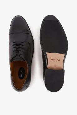 Hot Derbies En Cuir Lisse Noir Homme Derbies