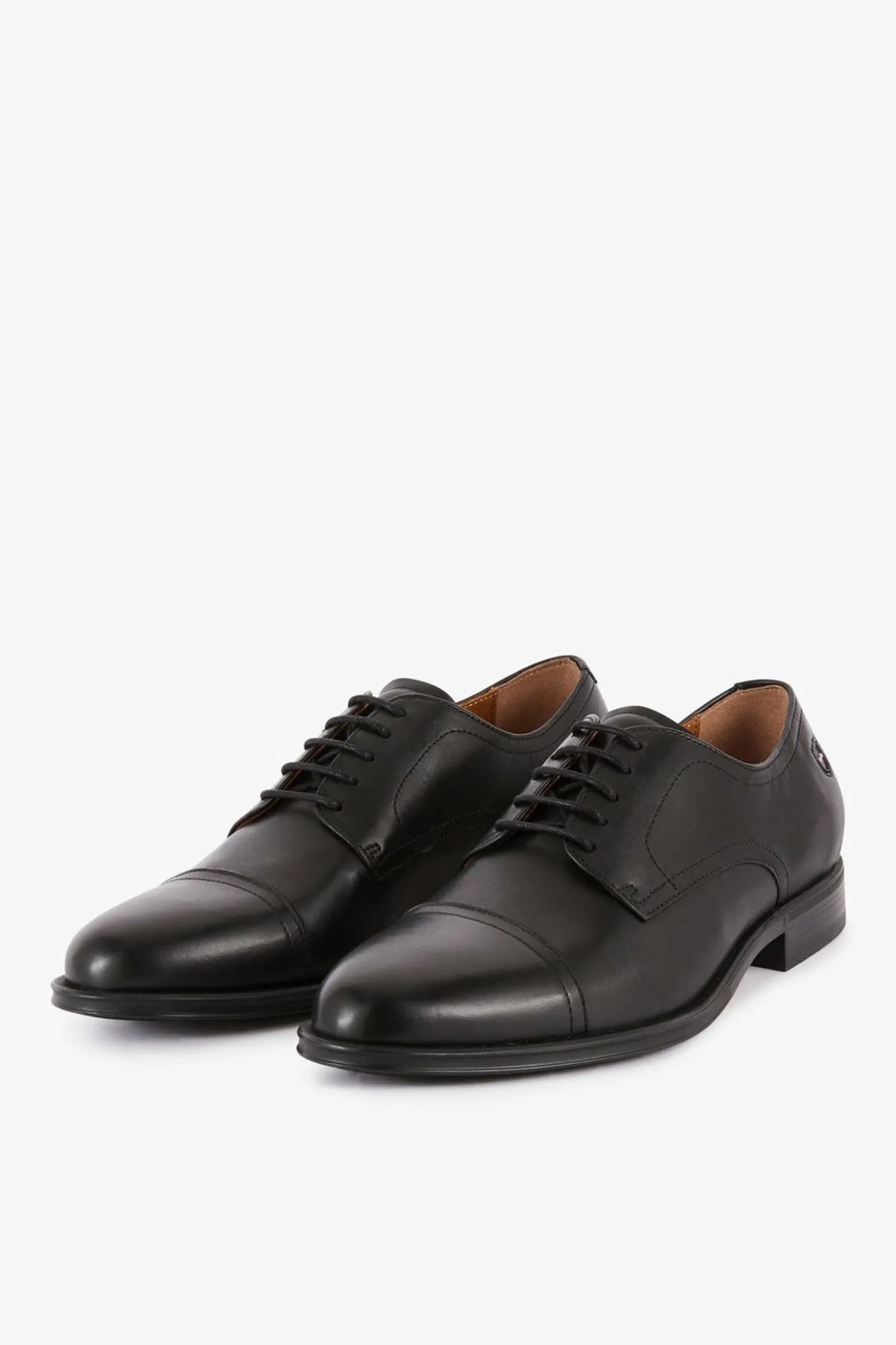 Hot Derbies En Cuir Lisse Noir Homme Derbies