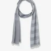 Discount Echarpe Cerclee Bleu Gris Homme Echarpes & Chèches