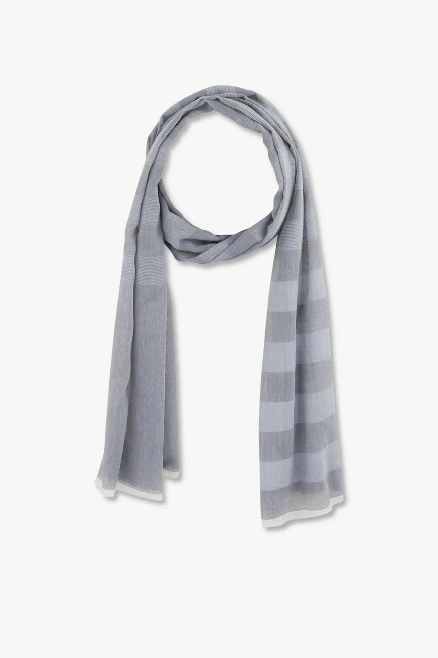 Discount Echarpe Cerclee Bleu Gris Homme Echarpes & Chèches