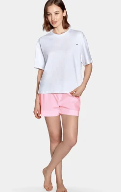 Discount Enebe Pyjaa Court Roe Et Banc En Jerey Coton Femme Pyjamas