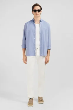 New Jean Blanc En Coton Denim Stretch Coupe Regular Homme Pantalons