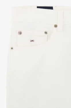 New Jean Blanc En Coton Denim Stretch Coupe Regular Homme Pantalons
