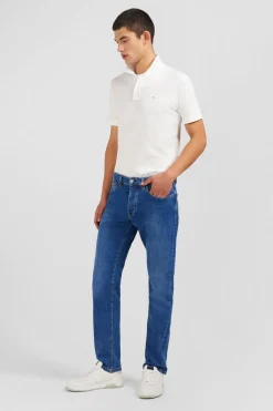 Clearance Jean Bleu En Coton Stretch Homme Pantalons