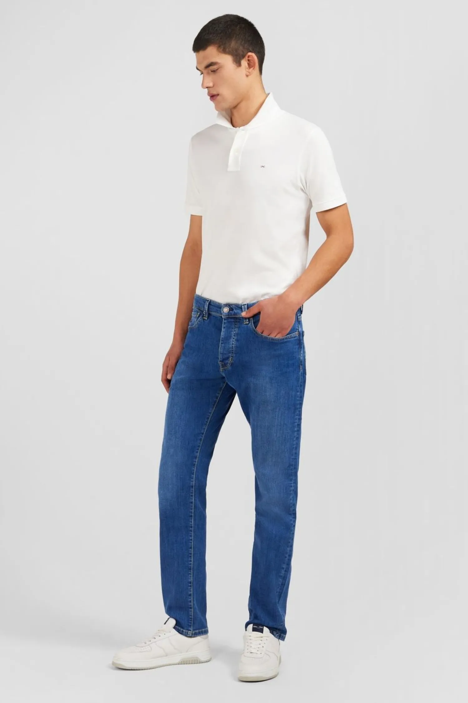 Clearance Jean Bleu En Coton Stretch Homme Pantalons