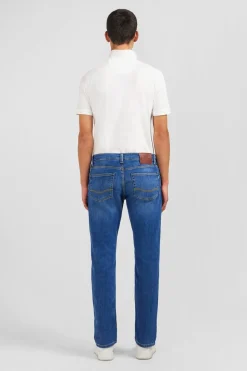Clearance Jean Bleu En Coton Stretch Homme Pantalons