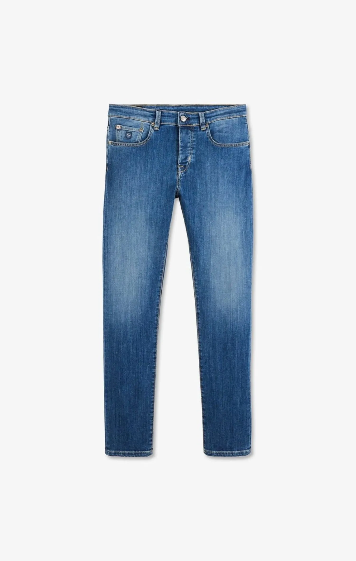 Sale Jean Bleu En Coton Stretch Homme Pantalons