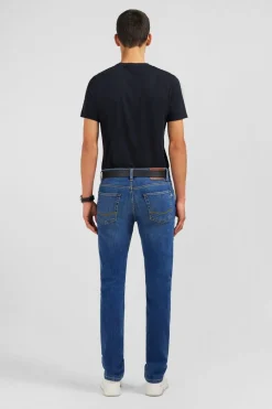 Sale Jean Bleu En Coton Stretch Homme Pantalons
