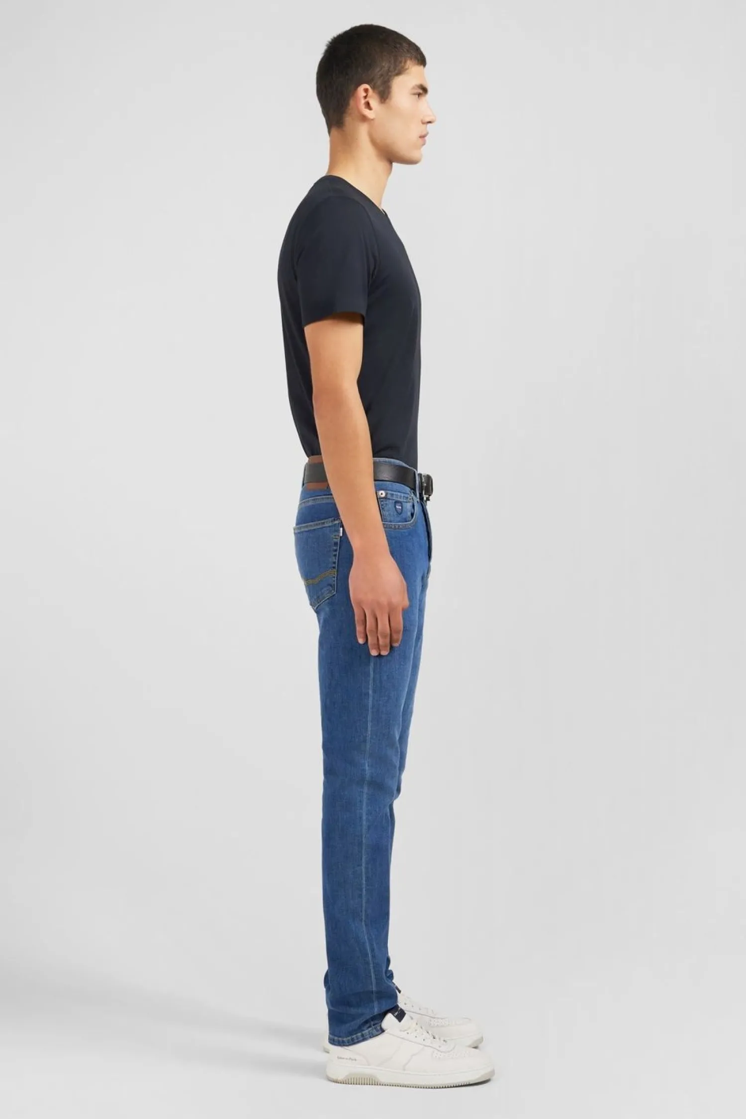 Sale Jean Bleu En Coton Stretch Homme Pantalons