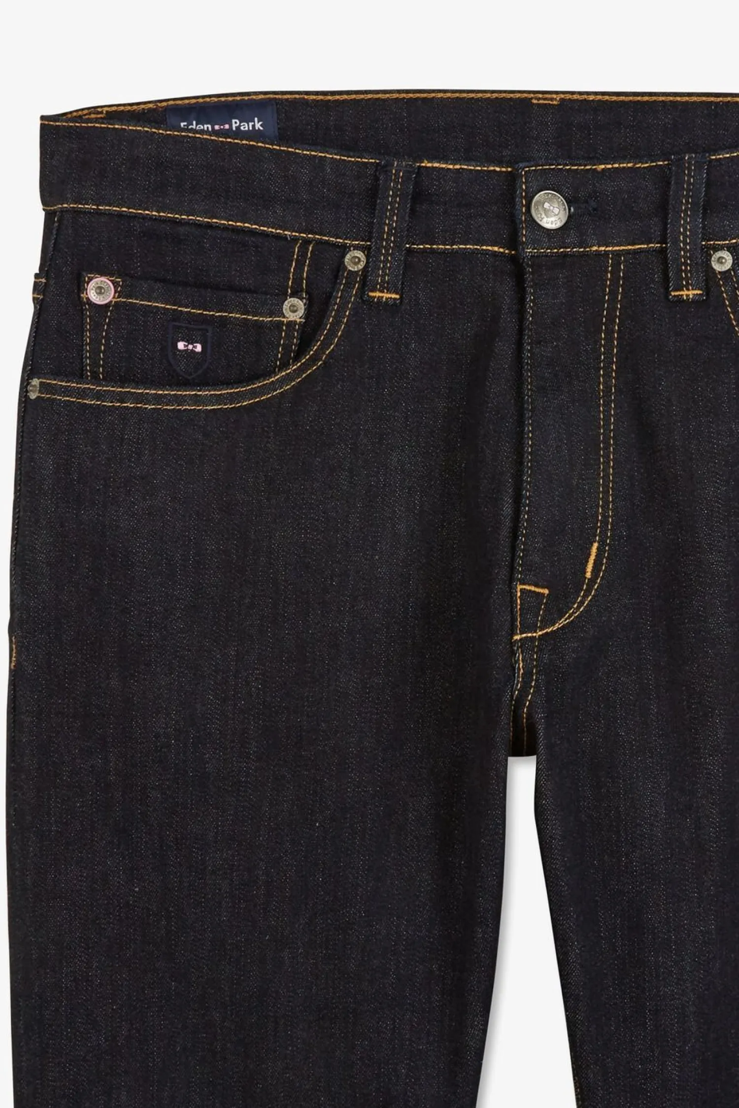 Jean Bleu Fonce 5 Poches Homme Pantalons