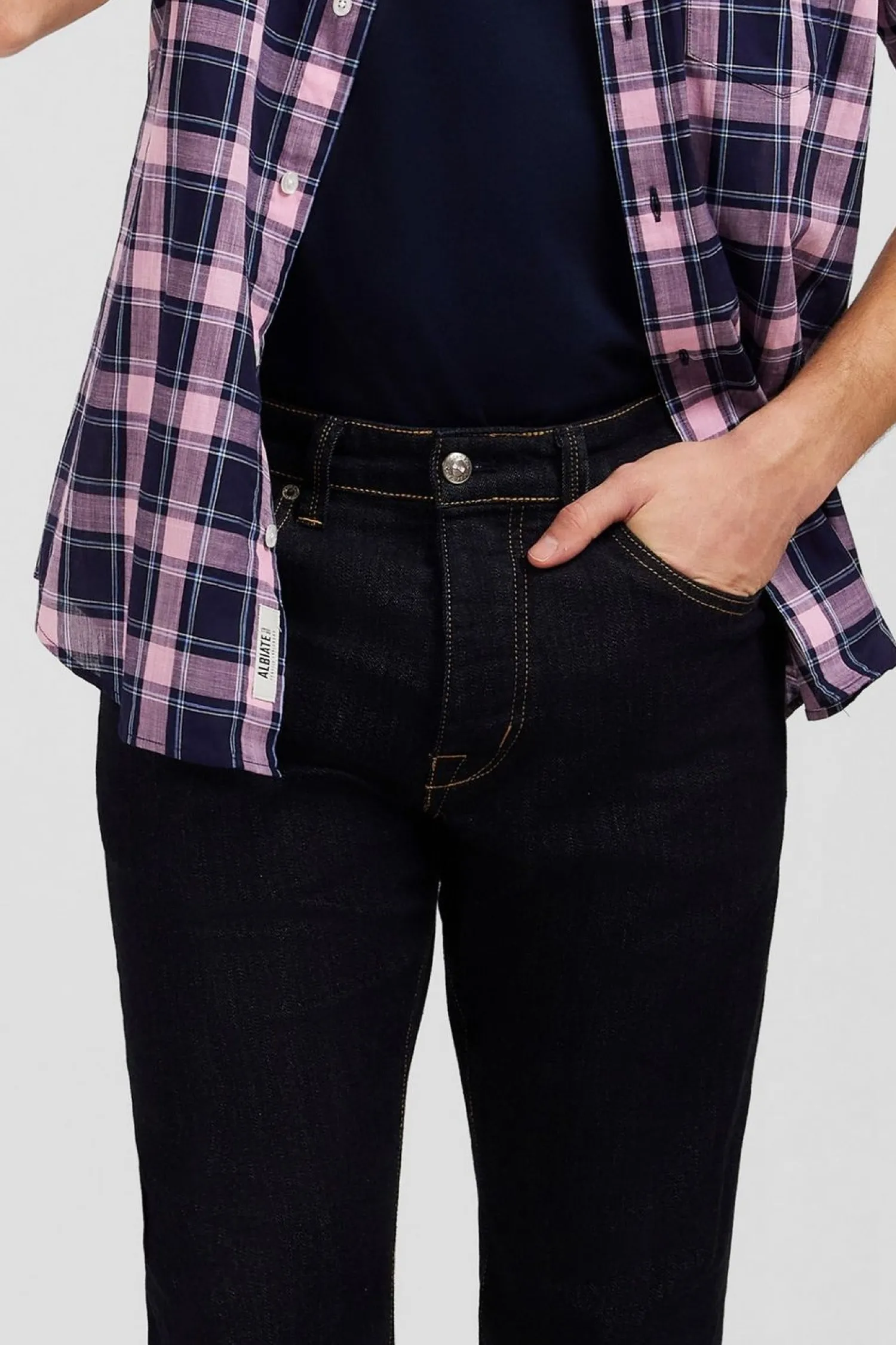 Best Jean Bleu Marine En Coton Extensible Homme Pantalons