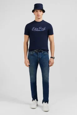 Sale Jean Bleu 5 Poches Homme Pantalons