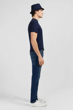 Sale Jean Bleu 5 Poches Homme Pantalons