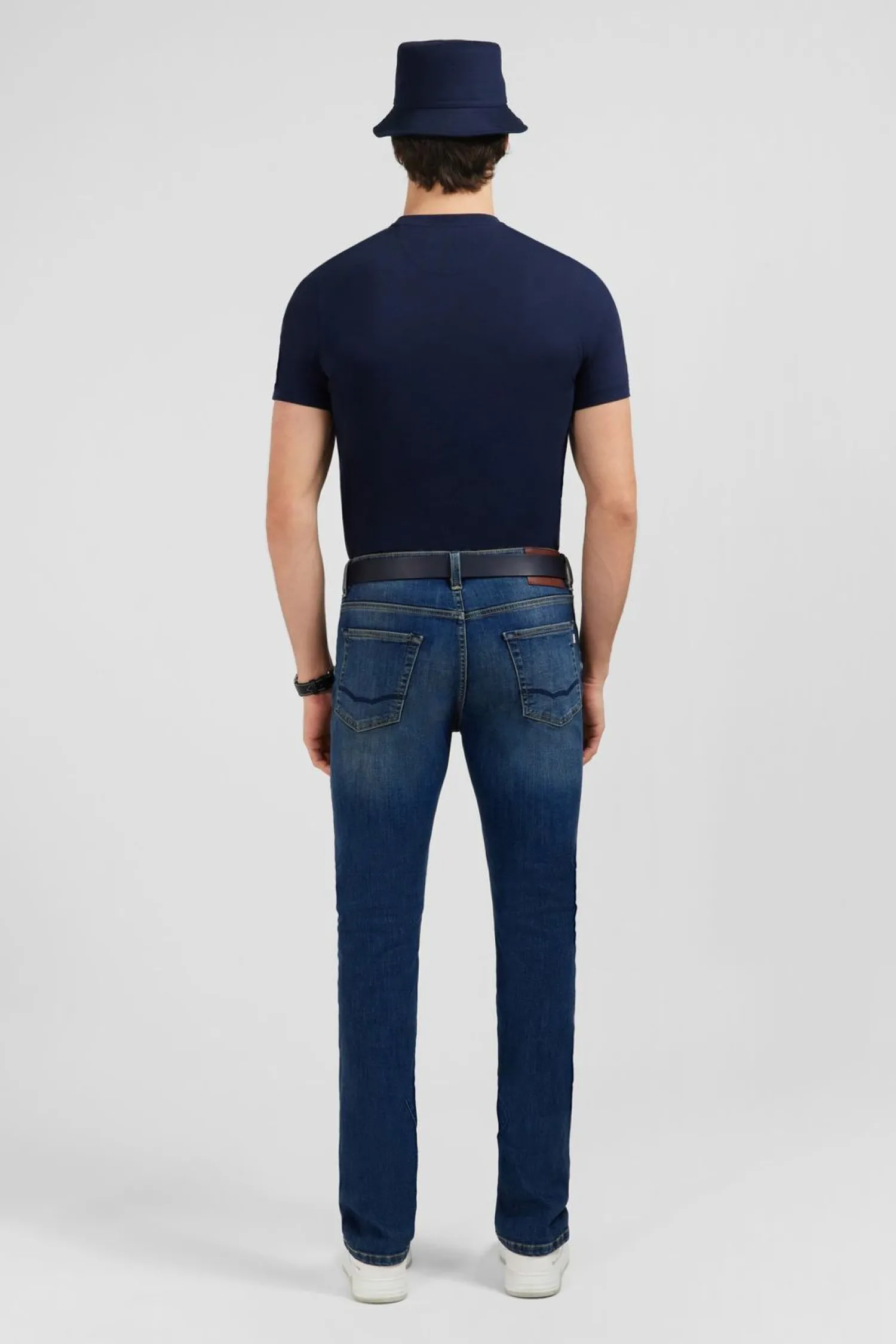 Sale Jean Bleu 5 Poches Homme Pantalons