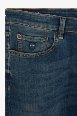 Sale Jean Bleu 5 Poches Homme Pantalons