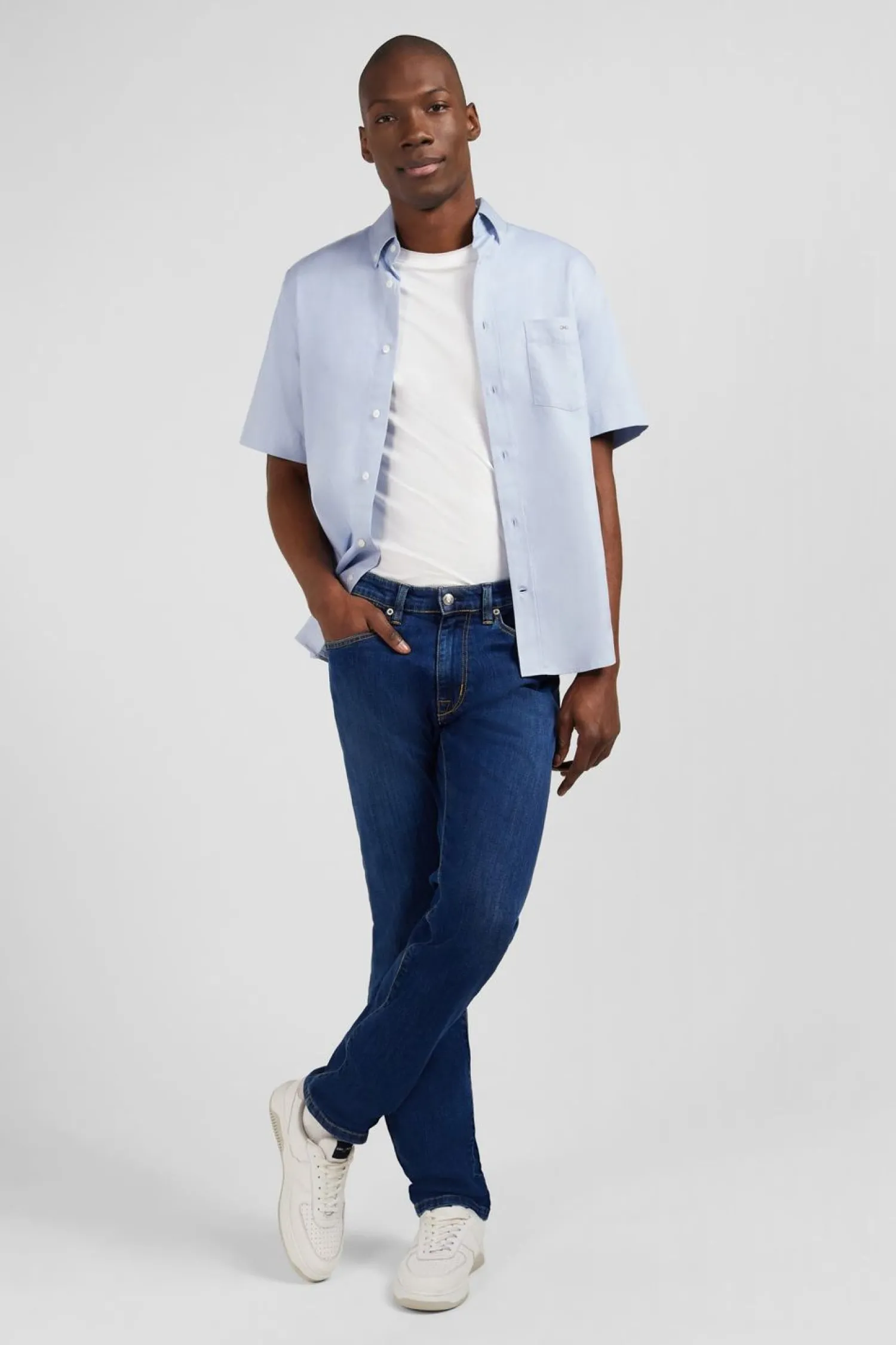 Hot Jean Brut En Coton Denim Stretch Coupe Regular Homme Pantalons