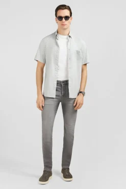 Online Jean Gris 5 Poches Homme Pantalons