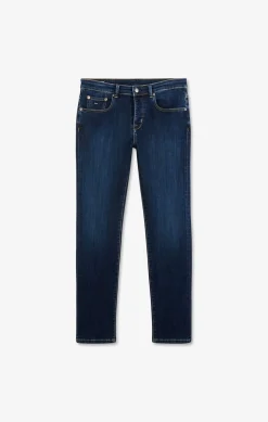Outlet Jean Slim Bleu En Coton Extensible Homme Pantalons