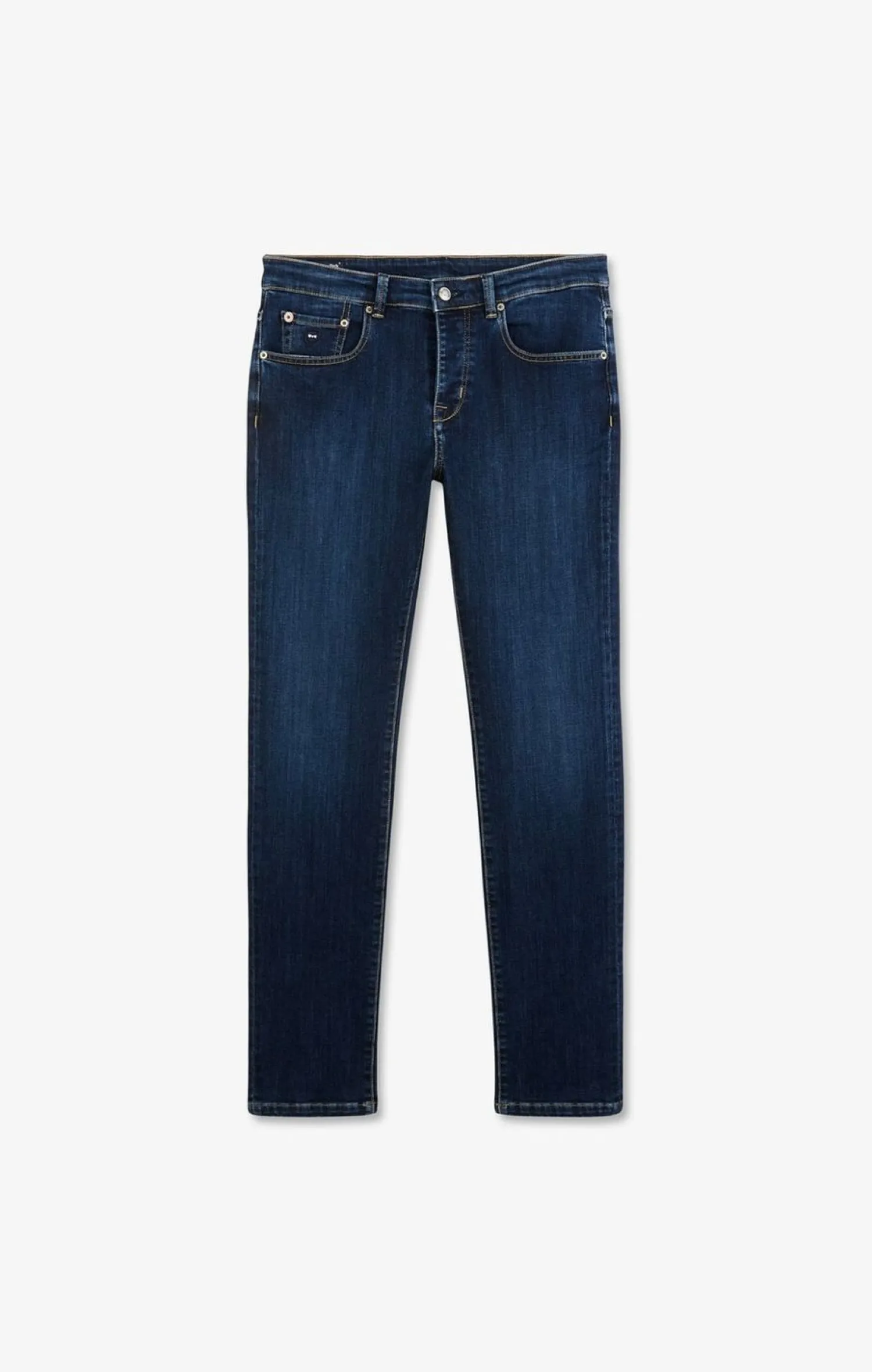 Outlet Jean Slim Bleu En Coton Extensible Homme Pantalons