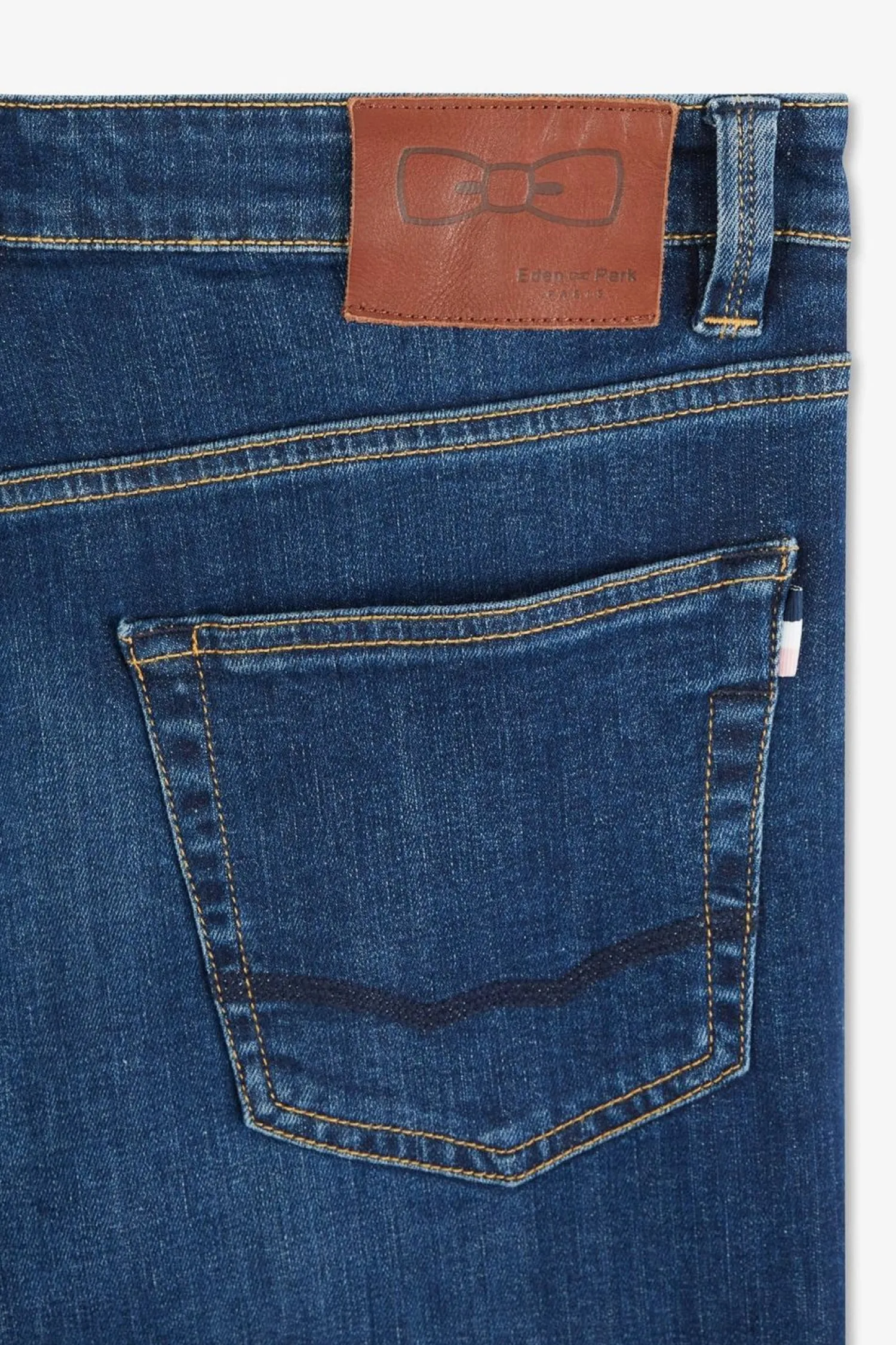 Outlet Jean Slim Bleu En Coton Extensible Homme Pantalons