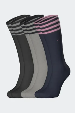 Hot Lot De 3 Paires De Chaussettes A Bords Rayes En Coton Stretch Homme Chaussettes