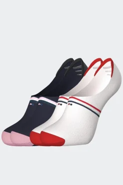 Lot De 2 Paires De Chaussettes Basses A Details Tricolores En Coton Stretch Homme Chaussettes