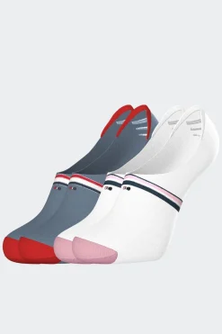Lot De 2 Paires De Chaussettes Basses A Details Tricolores En Coton Stretch Homme Chaussettes