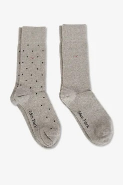 Lot De 2 Paires De Chaussettes Grises En Coton Stretch Homme Chaussettes