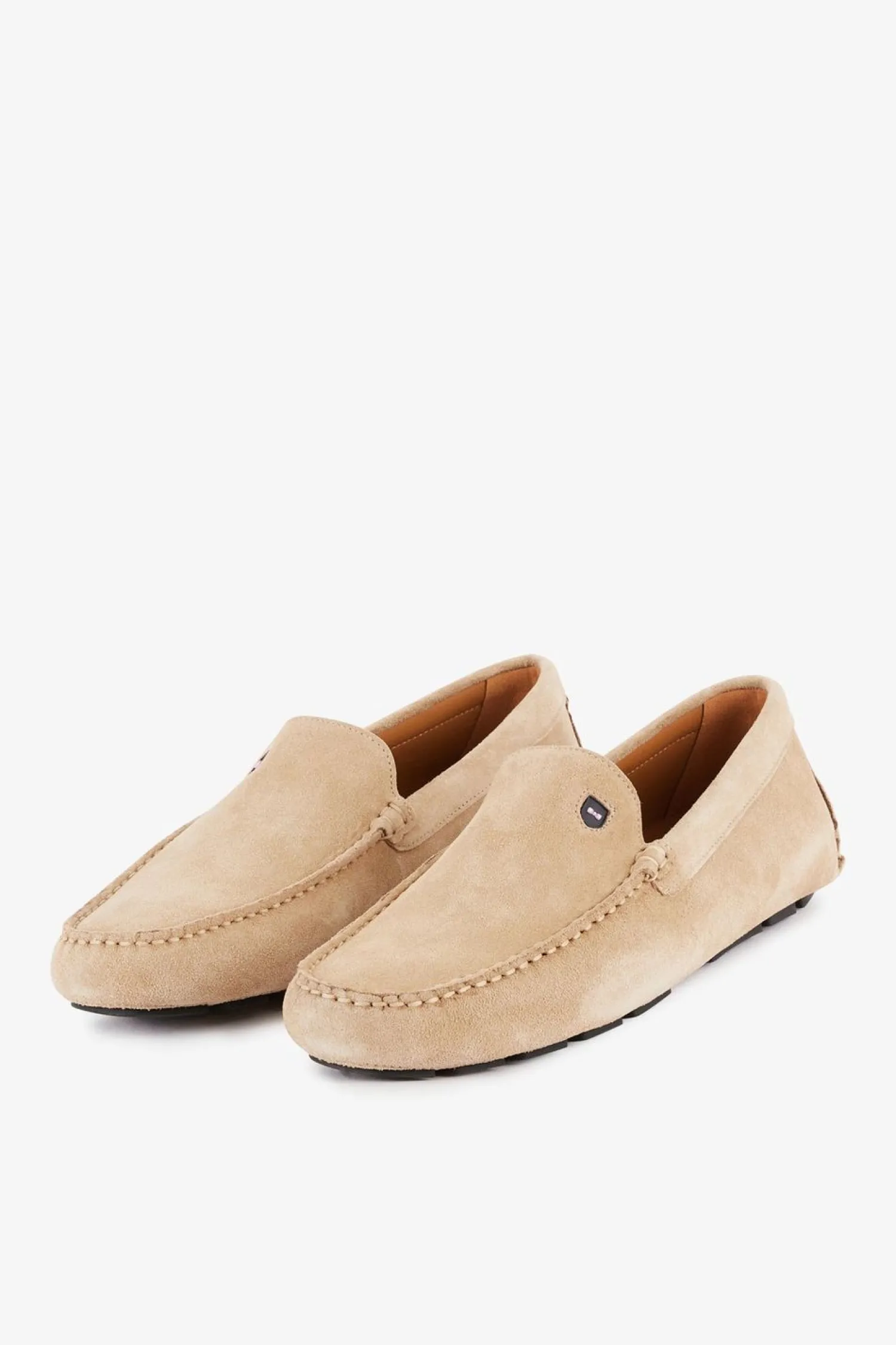 Mocassins Beiges En Cuir Suede Homme Mocassins