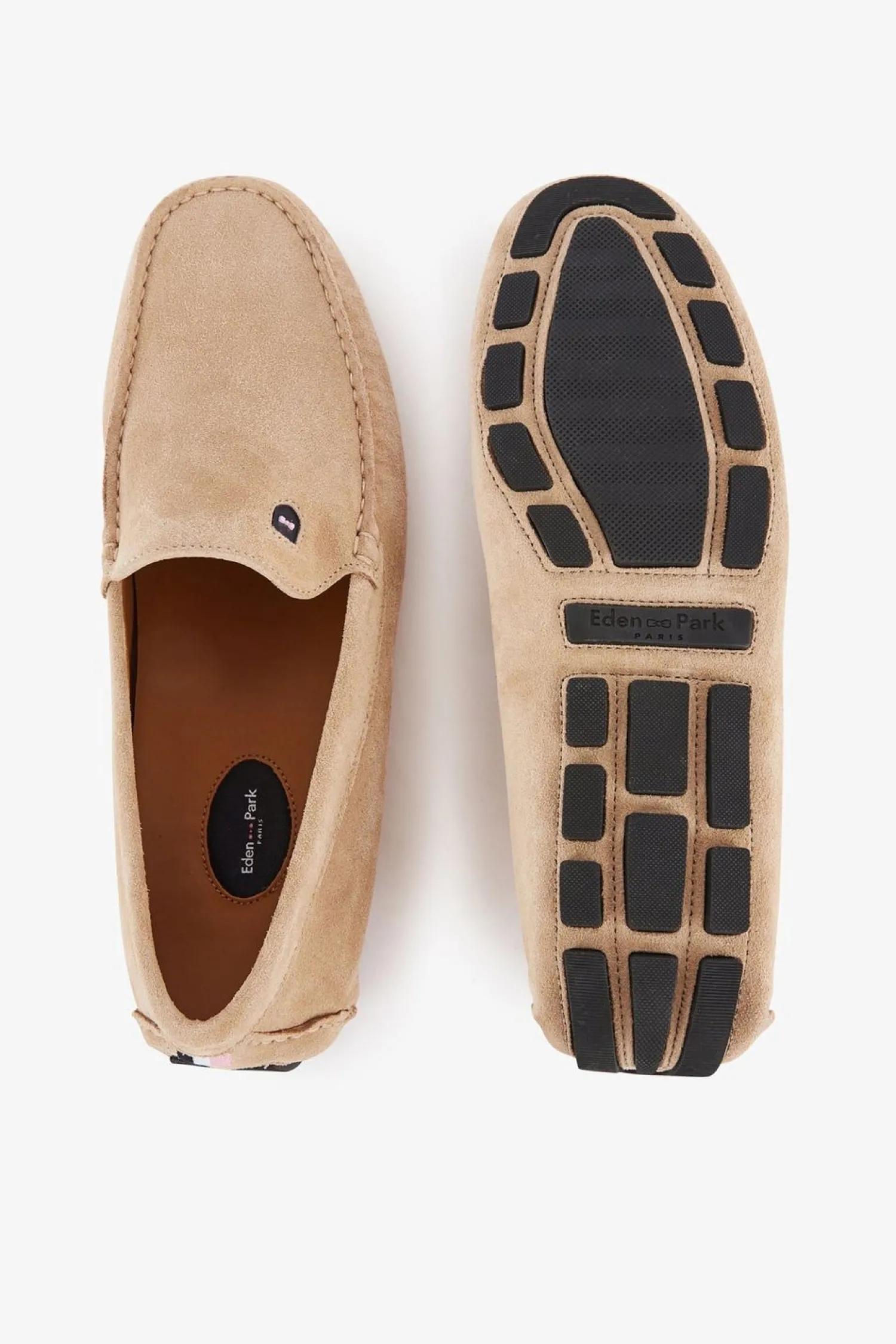 Mocassins Beiges En Cuir Suede Homme Mocassins