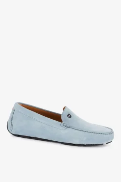 Hot Mocassins Bleu Ciel En Cuir Suede Homme Mocassins