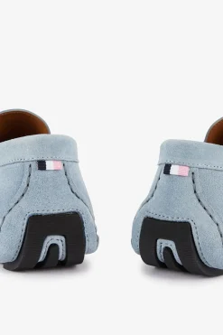 Hot Mocassins Bleu Ciel En Cuir Suede Homme Mocassins