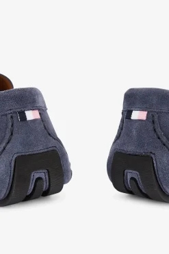 Hot Mocassins Bleus En Cuir Suede Homme Mocassins