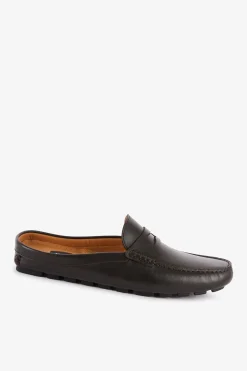 Discount Mocassins Marrons Fonces En Cuir Homme Mocassins