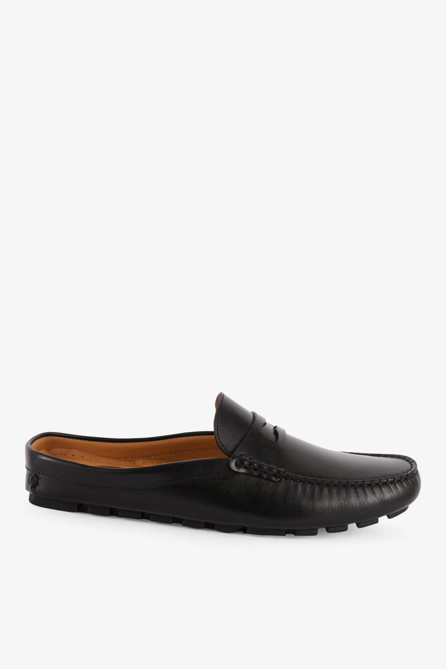 Clearance Mocassins Noirs En Cuir Homme Mocassins