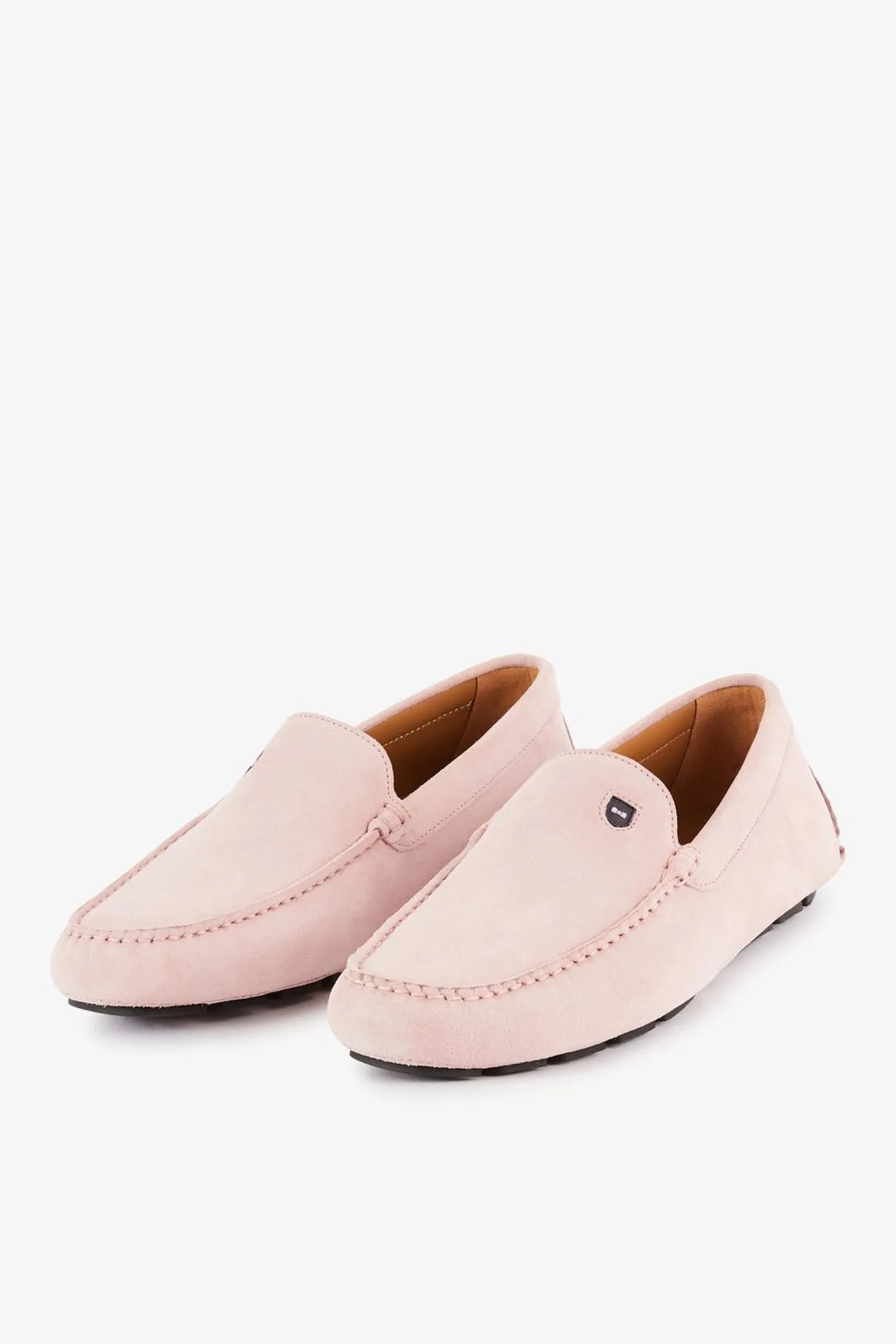 Online Mocassins Roses En Cuir Suede Homme Mocassins