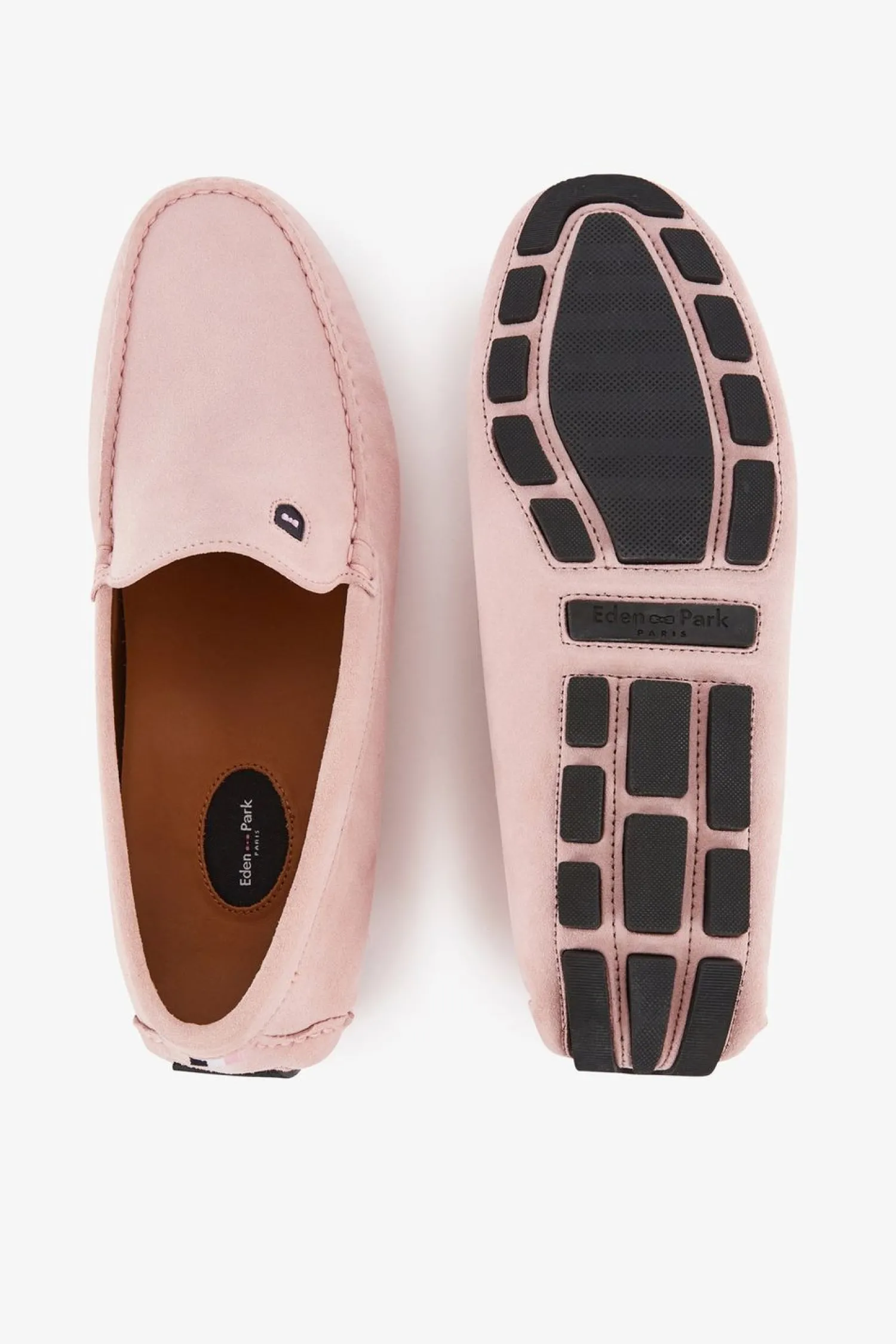 Online Mocassins Roses En Cuir Suede Homme Mocassins