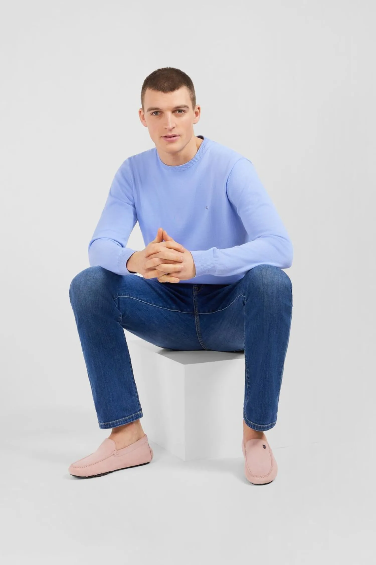 Online Mocassins Roses En Cuir Suede Homme Mocassins