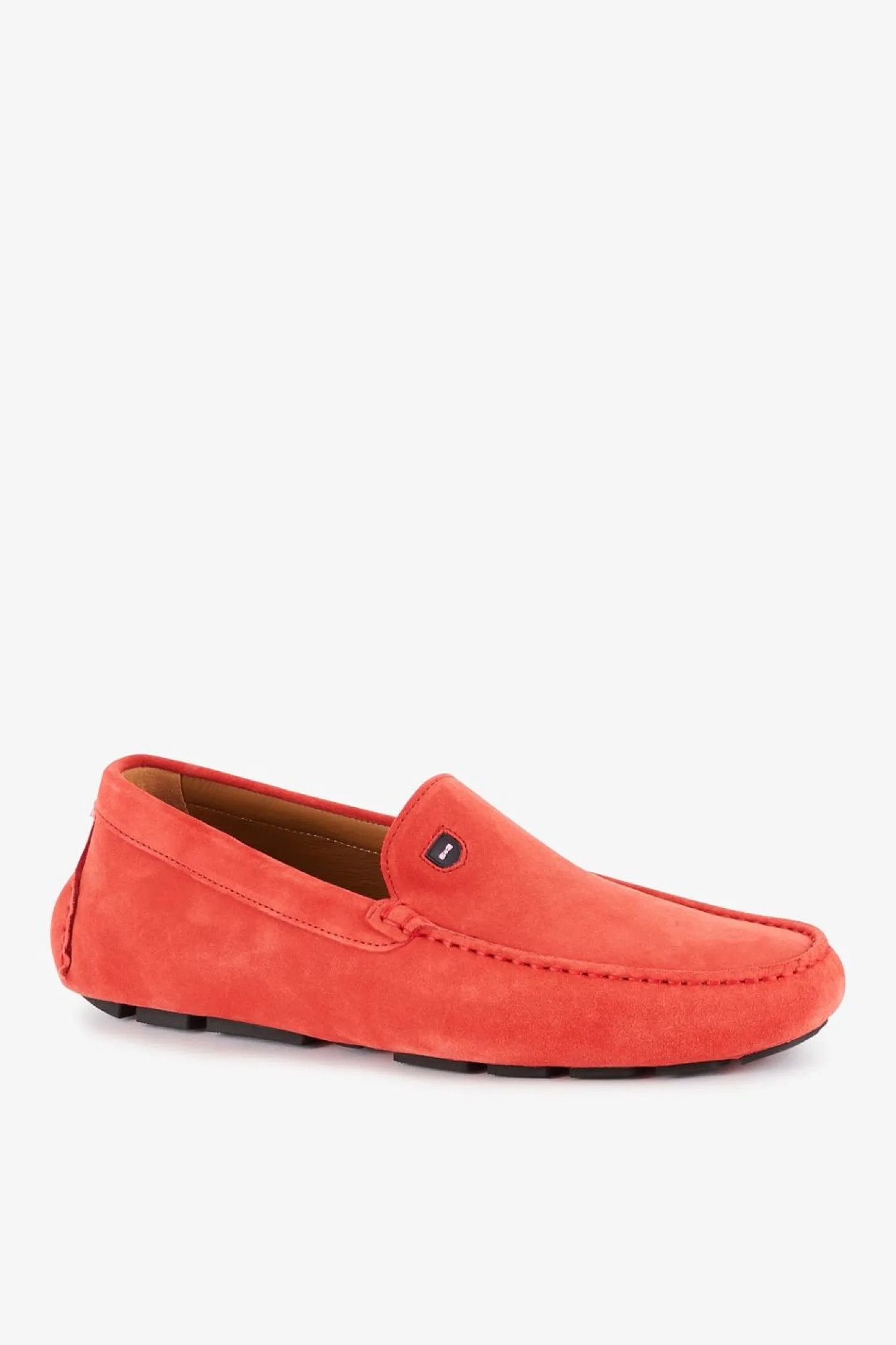 New Mocassins Rouges En Cuir Suede Homme Mocassins