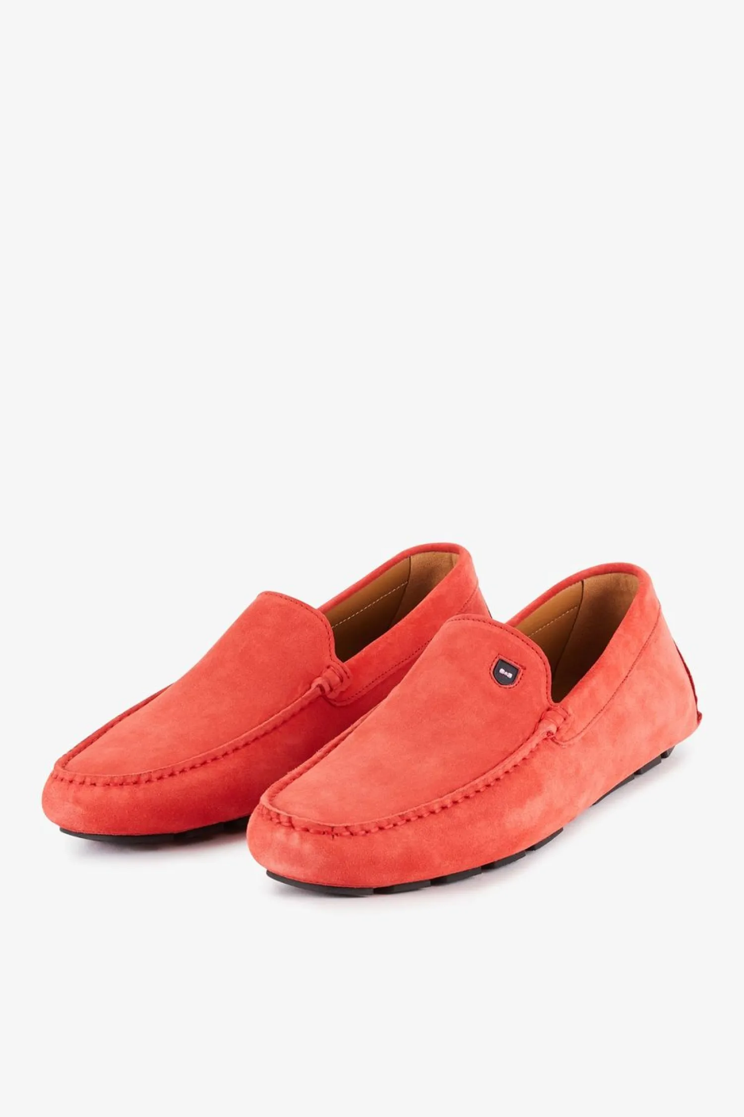 New Mocassins Rouges En Cuir Suede Homme Mocassins