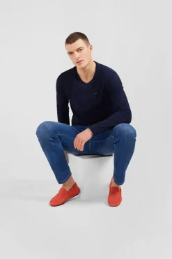New Mocassins Rouges En Cuir Suede Homme Mocassins