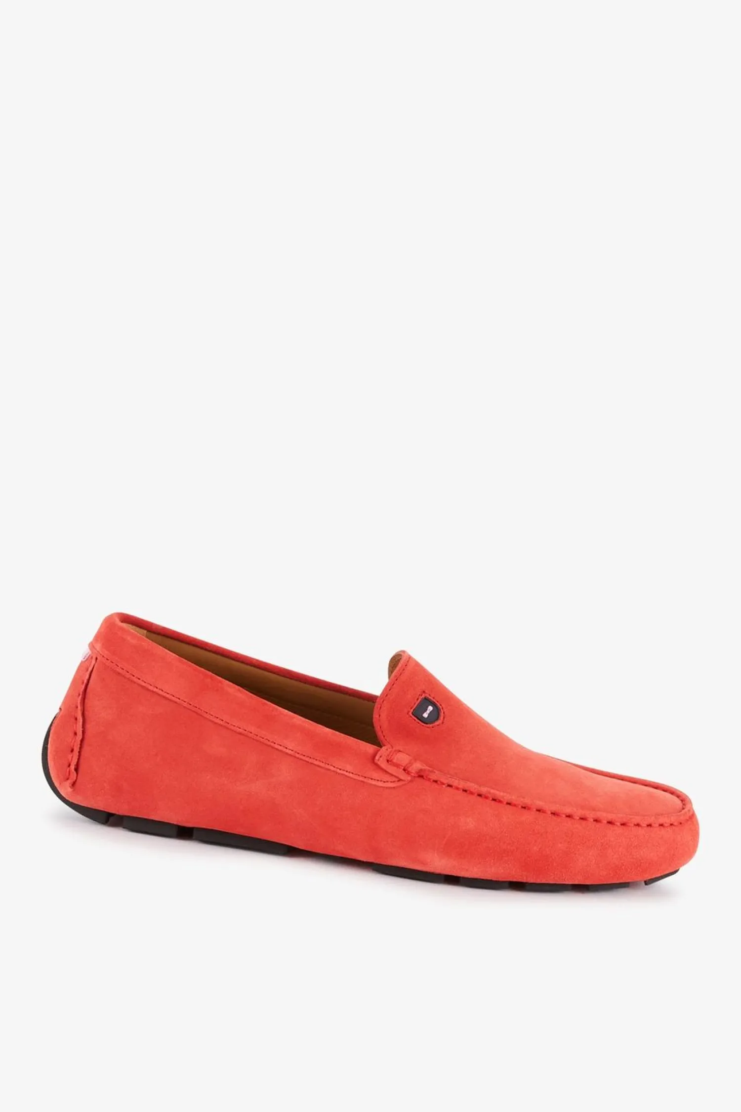 New Mocassins Rouges En Cuir Suede Homme Mocassins
