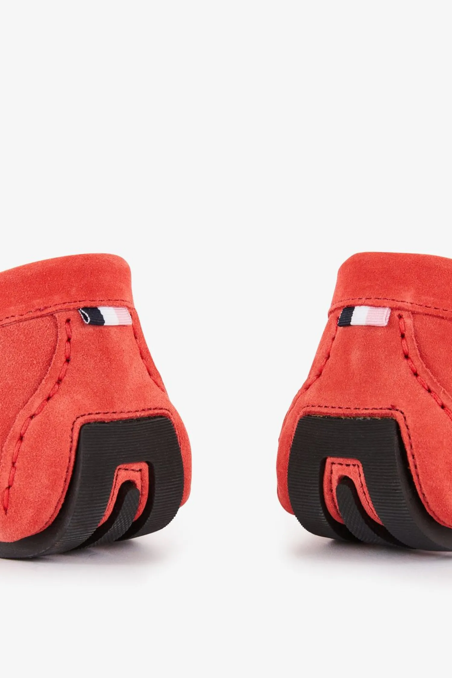 New Mocassins Rouges En Cuir Suede Homme Mocassins