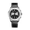 Discount Montre A Quartz Chronographe En Cuir Noir Homme Montre