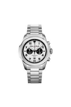 Discount Montre A Quartz Chronographe En Acier Argente Homme Montre