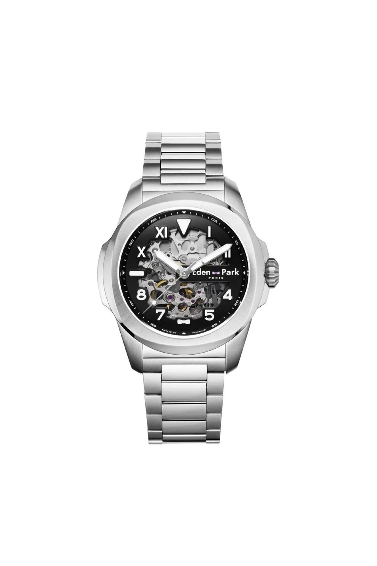 Outlet Montre Automatique Skeleton En Acier Homme Montre