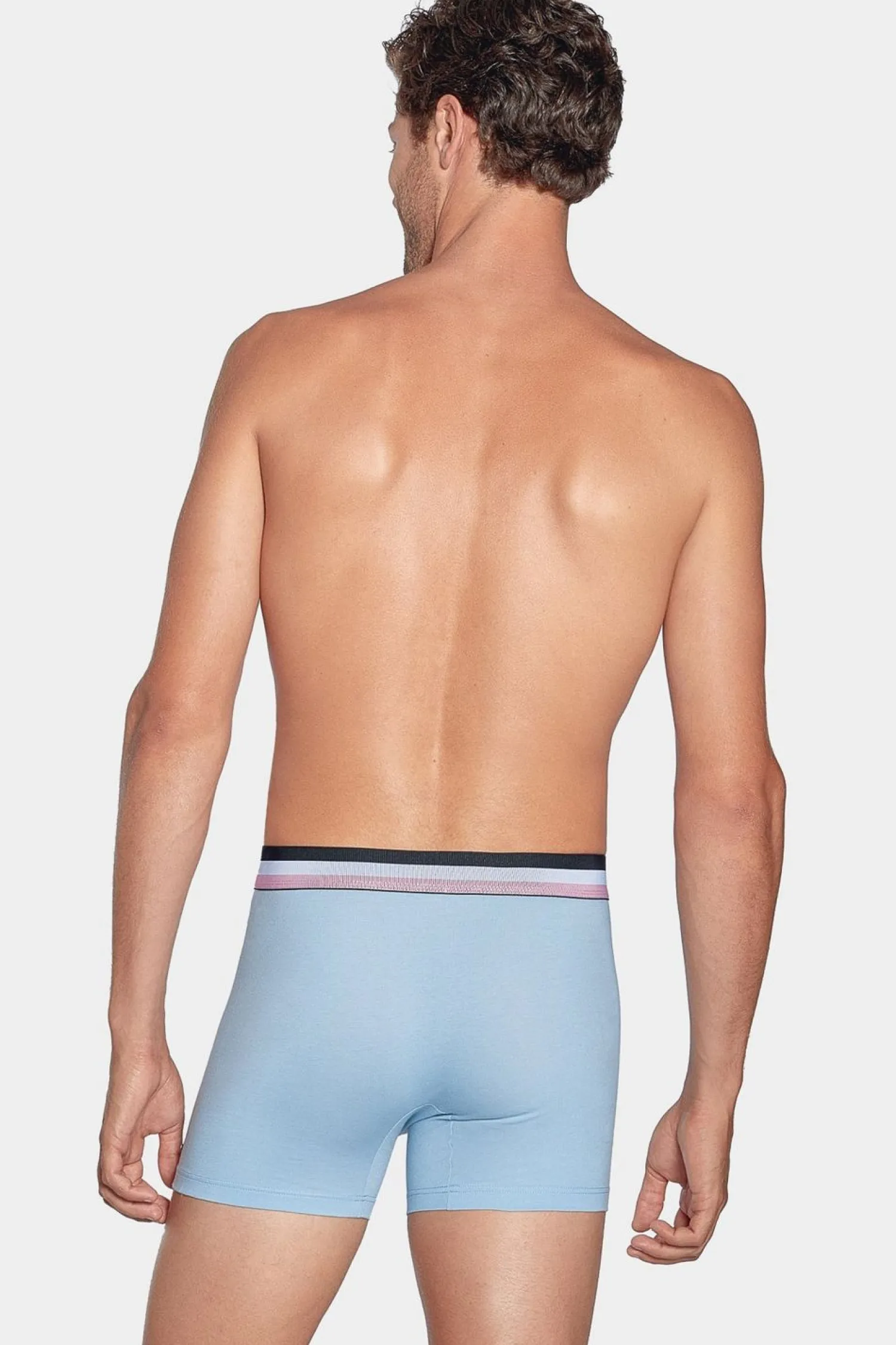 Pack De 2 Boxer Beu Cie Et Beu Uni Ceinture Contratante Homme Sous-Vêtements