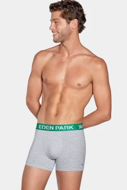 Outlet Pack De 2 Boxer Beu Et Gri Uni Ceinture Contratante Homme Sous-Vêtements