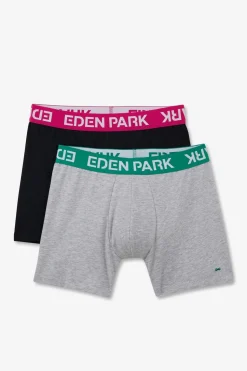 Outlet Pack De 2 Boxer Beu Et Gri Uni Ceinture Contratante Homme Sous-Vêtements