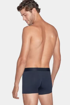 New Pack De 2 Boxer Beu arine Rayure Roe Et Uni Homme Sous-Vêtements